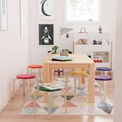 ECR4Kids Bentwood Stacking Stools For Kids, Playroom/Daycare Flexible Seating, 12" Height, 6-Piece -Professional Childrens Furniture Store GUEST 614e117e 9e32 405c bb1a fe26de09d42d