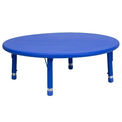 Flash Furniture 45" Round Plastic Height Adjustable Activity Table 9 Flash Furniture 45" Round Plastic Height Adjustable Activity Table - Image 9