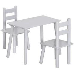 Qaba Kids Wooden Table And Chair Activity Set For Arts, Crafts, Dinning, And Reading For Toddlers Age 2 To 5 -Professional Childrens Furniture Store GUEST 6300c25a 0614 463e 9270 ea15f6aa3110