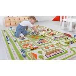 52.5"x71" Traffic Green 3D Play Rug - IVI -Professional Childrens Furniture Store GUEST 638c9143 3885 422c 91a8 3b21e1fdad7e