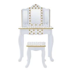 Fashion Polka Dot Gisele Play Vanity Set With Led Mirror White/Gold - Teamson Kids 19 Fashion Polka Dot Gisele Play Vanity Set With Led Mirror White/Gold - Teamson Kids -Professional Childrens Furniture Store GUEST 65055718 9fd1 44a2 9e6d 7361695112e8