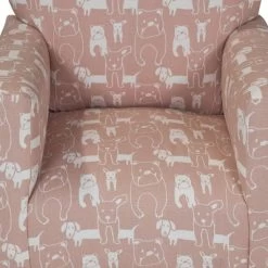 Tonai Animal Print Kids' Rocking Chair Pink - HOMES: Inside + Out -Professional Childrens Furniture Store GUEST 659989de 0f49 4c2e 868d ad1cd6354aec