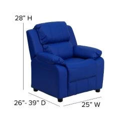 Flash Furniture Deluxe Padded Contemporary Kids Recliner With Storage Arms -Professional Childrens Furniture Store GUEST 6717fe9c 96a9 45af 8cd5 194ed330c2ee