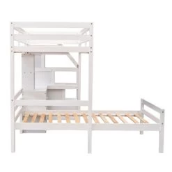 Twin Size Loft Bed With Separate Bed, Staircase For Storage, Desk, Shelves And Drawers - ModernLuxe -Professional Childrens Furniture Store GUEST 6a4be7d3 b471 4d2b 9e76 2701e3450443