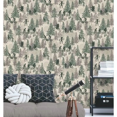Netflix Stranger Things Hawkins Woods Peel And Stick Wallpaper Brown - RoomMates 5 Netflix Stranger Things Hawkins Woods Peel And Stick Wallpaper Brown - RoomMates - Image 5