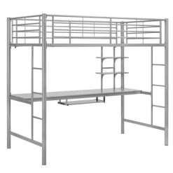 Twin Analise Metal Loft Bed With Wood Desk - Saracina Home -Professional Childrens Furniture Store GUEST 6e44e5cc a990 444f 99ea 3bd341a3ab32