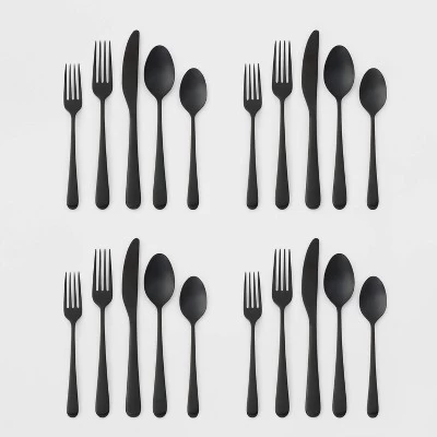20pc Harrington Flatware Set Black - Threshold™ 3 20pc Harrington Flatware Set Black - Threshold™ - Image 3
