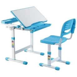 Mount-It! Kids Desk And Chair Set | Height Adjustable Ergonomic Children's School Workstation With Storage Drawer | Blue -Professional Childrens Furniture Store GUEST 70f1762b 1dc0 40ea 85c8 d9b157fc48b0