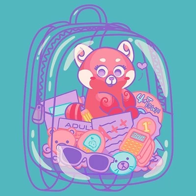 Women's Turning Red Red Panda Backpack Mei Lee Racerback Tank Top 1 Women's Turning Red Red Panda Backpack Mei Lee Racerback Tank Top