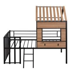 Metal Twin Size Loft Bed With Roof, Windows, Railing And Ladder - ModernLuxe 11 Metal Twin Size Loft Bed With Roof, Windows, Railing And Ladder - ModernLuxe -Professional Childrens Furniture Store GUEST 733f9e64 d522 4d2b af19 7d5d00001745