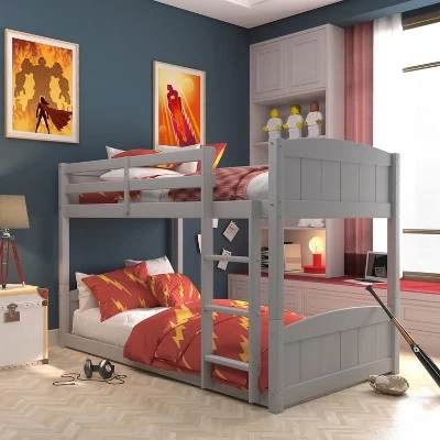 Twin Over Twin Alexis Wood Arch Floor Bunk Bed - Hillsdale Furniture 4 Twin Over Twin Alexis Wood Arch Floor Bunk Bed - Hillsdale Furniture - Image 4