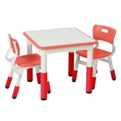 ECR4Kids Square Resin Dry-Erase Adjustable Activity Table With 2 Chairs (3-Piece Set) -Professional Childrens Furniture Store GUEST 746c2d60 874c 48a2 8463 80ce62af2701