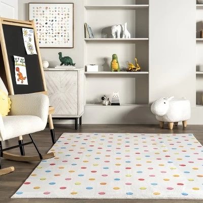 NuLOOM Ilse Colorful Dots Machine Washable Kids Area Rug 7 NuLOOM Ilse Colorful Dots Machine Washable Kids Area Rug - Image 7