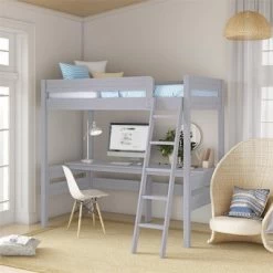 Twin Adryan Loft Bed With Desk - Room & Joy