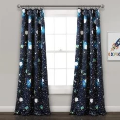 Universe Room Darkening Window Curtain Panels Navy - Lush Décor -Professional Childrens Furniture Store GUEST 7607c40a 864a 42e5 9e24 0a98ad19b912