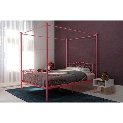 Full Clara Metal Bed Pink - Room & Joy 4 Full Clara Metal Bed Pink - Room & Joy - Image 4
