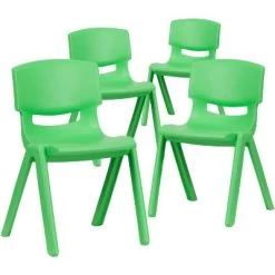 Emma And Oliver 4 Pack Plastic Stackable K-2 School Chair With 13.25"H Seat -Professional Childrens Furniture Store GUEST 78d181ec 9342 471b b81e 83ee4df9cb11