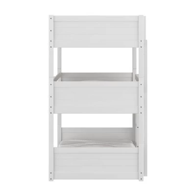 Twin Capri Wood Triple Bunk Bed White - Hillsdale Furniture 3 Twin Capri Wood Triple Bunk Bed White - Hillsdale Furniture - Image 3