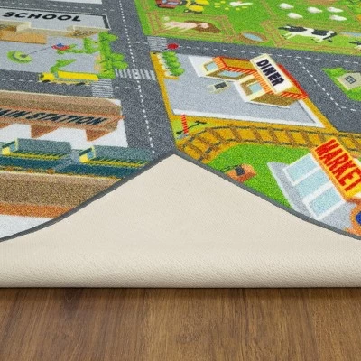 KC CUBS Boy & Girl Kids Country Farm Road W/ Construction Vehicle Car Traffic Educational Learning & Game Nursery Classroom Rug Carpet 8 KC CUBS Boy & Girl Kids Country Farm Road W/ Construction Vehicle Car Traffic Educational Learning & Game Nursery Classroom Rug Carpet - Image 8
