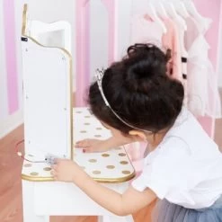 Fashion Polka Dot Gisele Play Vanity Set With Led Mirror White/Gold - Teamson Kids 33 Fashion Polka Dot Gisele Play Vanity Set With Led Mirror White/Gold - Teamson Kids -Professional Childrens Furniture Store GUEST 7bb053e0 bb49 4263 b6b1 edc9c3b479f2
