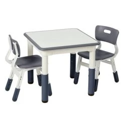 ECR4Kids Square Resin Dry-Erase Adjustable Activity Table With 2 Chairs (3-Piece Set) -Professional Childrens Furniture Store GUEST 7cb37d1e 626a 4945 8f87 c3cfc4aaf994