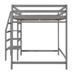 Full Size Loft Bed With Staircase And Safety Guardrails Gray/White-ModernLuxe 22 Full Size Loft Bed With Staircase And Safety Guardrails Gray/White-ModernLuxe -Professional Childrens Furniture Store GUEST 7dcbda4b f402 4598 a215 b3e560119308