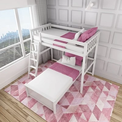 Max & Lily L-Shaped Twin Over Twin Bunk Bed 3 Max & Lily L-Shaped Twin Over Twin Bunk Bed - Image 3