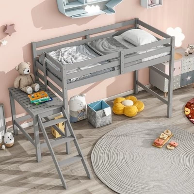 Loft Bed With Platform And Ladder - ModernLuxe 2 Loft Bed With Platform And Ladder - ModernLuxe - Image 2