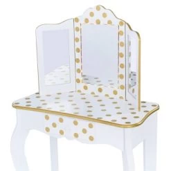 Fashion Polka Dot Gisele Play Vanity Set With Led Mirror White/Gold - Teamson Kids 21 Fashion Polka Dot Gisele Play Vanity Set With Led Mirror White/Gold - Teamson Kids -Professional Childrens Furniture Store GUEST 7f0465b5 7e31 4824 94e3 6c7674369f78