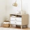 Yodi 2 Drawer Nightstand Soft Elm/White - South Shore