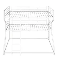 Full XL Over Twin XL Over Queen Size Metal Triple Bunk Bed With Ladder-ModernLuxe -Professional Childrens Furniture Store GUEST 82876143 0deb 46a0 b3c7 b42527c87aaf
