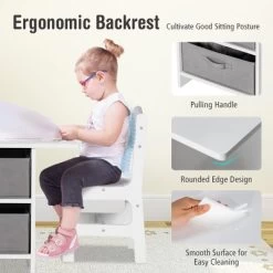 Babyjoy Kids Art Play Wood Table And 2 Chairs Set W/ Storage Baskets Puzzle -Professional Childrens Furniture Store GUEST 82b00bbf cbbb 4617 8057 a38810842849