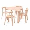 ECR4Kids Bentwood Table And Curved Back Chair Set, Kids Wood Furniture