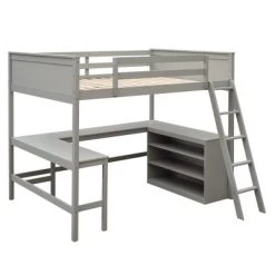 Full Size Wooden Loft Bed With Shelves And Desk - ModernLuxe -Professional Childrens Furniture Store GUEST 8325922c 6ccf 44de b036 94dfc0bbe2f5