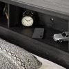 Twin Zach Bookcase Headboard Gray Oak - South Shore