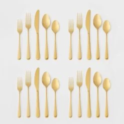 20pc Harrington Flatware Set Gold - Threshold™ -Professional Childrens Furniture Store GUEST 83f8ea2e 2885 4bf8 9e92 e1aa54e1e88c