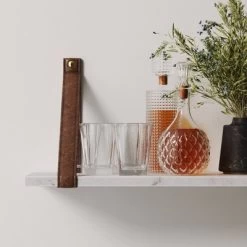 Brandon Vintage Matte Faux Marble Wall Shelf Brown - Nathan James -Professional Childrens Furniture Store GUEST 854810bb 6ad0 45a3 a187 45090e904d8a