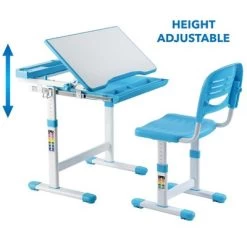 Mount-It! Kids Desk And Chair Set | Height Adjustable Ergonomic Children's School Workstation With Storage Drawer | Blue -Professional Childrens Furniture Store GUEST 868b815d 4429 4edc 9196 af85aa9cf585