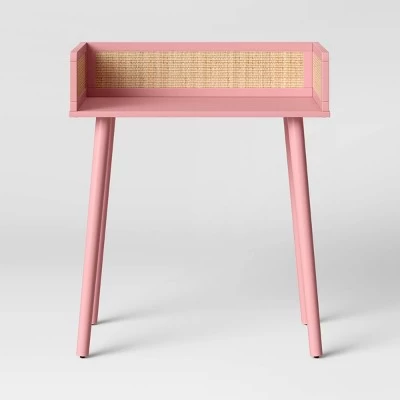 Rattan And Wood Kids' Desk Pink - Pillowfort™ 2 Rattan And Wood Kids' Desk Pink - Pillowfort™ - Image 2