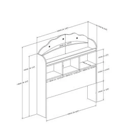 Tiara Bookcase Headboard Pure White - South Shore -Professional Childrens Furniture Store GUEST 8a86fdb7 0914 44fd a7d3 24beae146571