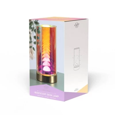 Teen Iridescent Cylinder LED Novelty Table Lamp - West & Arrow 3 Teen Iridescent Cylinder LED Novelty Table Lamp - West & Arrow - Image 3