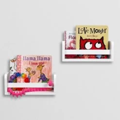 2pk Kids' 10" Floating Wall Mount Bookshelf Set White - RiverRidge Home 19 2pk Kids' 10" Floating Wall Mount Bookshelf Set White - RiverRidge Home -Professional Childrens Furniture Store GUEST 8b353deb c435 49e3 945b 53a50b64a006