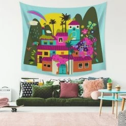 Encanto Casa Madrigal Tapestry Black/Pink/Blue - RoomMates -Professional Childrens Furniture Store GUEST 8b6a90d7 7b0c 4a18 9e01 0ff41edfd561