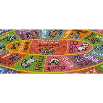 KC CUBS Boy & Girl Kids ABC Alphabet W/ Animals & Sounds Educational Learning & Fun Game Play Nursery Bedroom Classroom Oval Rug Carpet 5 KC CUBS Boy & Girl Kids ABC Alphabet W/ Animals & Sounds Educational Learning & Fun Game Play Nursery Bedroom Classroom Oval Rug Carpet - Image 5