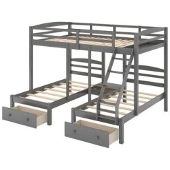 Full Over Twin & Twin Bunk Bed, Gray - ModernLuxe 13 Full Over Twin & Twin Bunk Bed, Gray - ModernLuxe -Professional Childrens Furniture Store GUEST 8fc2aee3 5261 4055 ba68 57656ba27b87