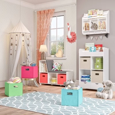 Kids' Book Nook Cubby Storage Cabinet With Bookrack - RiverRidge Home 11 Kids' Book Nook Cubby Storage Cabinet With Bookrack - RiverRidge Home - Image 11