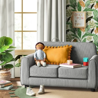 Upholstered Kids' Sofa Gray - Pillowfort™ 1 Upholstered Kids' Sofa Gray - Pillowfort™