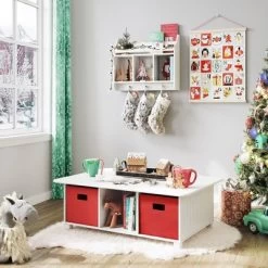 Kids' Book Nook Wall Shelf With Cubbies And Book Rack White - RiverRidge Home -Professional Childrens Furniture Store GUEST 9306eb4e 62ed 481d 9b1e 709a72538c0c