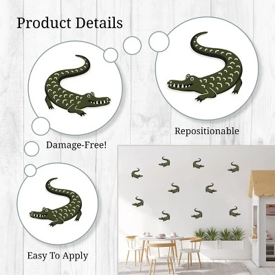 Alligators Wall Decor - Decalcomania 1 Alligators Wall Decor - Decalcomania