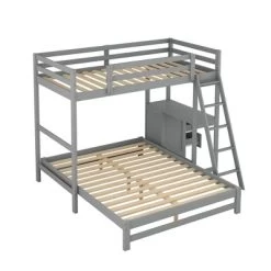 Twin Over Full Bunk Bed With Built-in Desk, Ladder And Three Drawers-ModernLuxe -Professional Childrens Furniture Store GUEST 953947a4 b5e1 41d6 9c70 ad8e67135ada